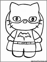 Coloring Batgirl Pages Kitty Hello Halloween Kids Printable Books Batman Print Visit Popular sketch template