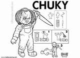 Chucky Coloring Pages Harrington Ed Printable Adults Kids Color Print sketch template