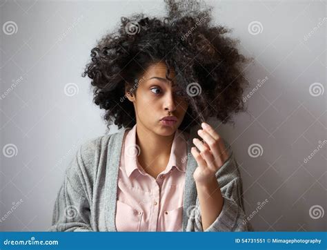 Cute African American Girl With Afro Hairstyle Stock Image Image Of