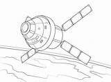 Coloring Spacecraft Pages Orion Spaceship Module Alien Drawing Station Ship Service Satellite Clipart Atv Based Space Printable Gas Clipground Color sketch template
