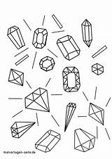 Edelsteine Diamanten Malvorlage Ausmalbilder Geld Wirtschaft sketch template
