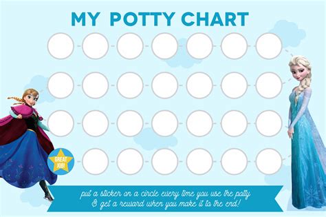 frozen potty charts    printables printablee