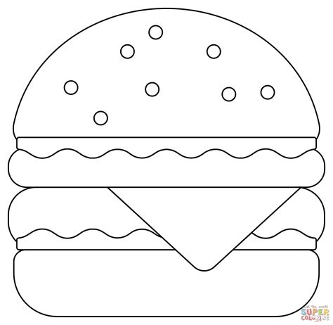 coloring pages  burgers