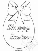Easter Egg Happy Coloring Pages Templates Eggs Colouring Chick Card Drawings sketch template