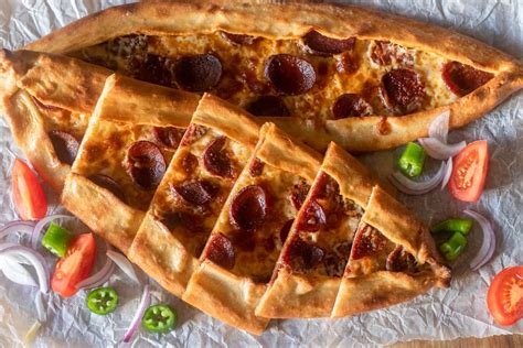 sucuklu pide turkish bread  spicy sausage cooking gorgeous