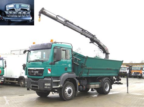 man tipper truck tg   diesel euro  crane