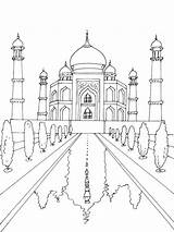 Inde Taj Mahal Coloriages Colorear Mewarnai Lugares Geographie Colouring Oriental Palais Gulli Aprender Monumentos Getdrawings Alrededor Pintando Viaja Numéroté Croquis sketch template