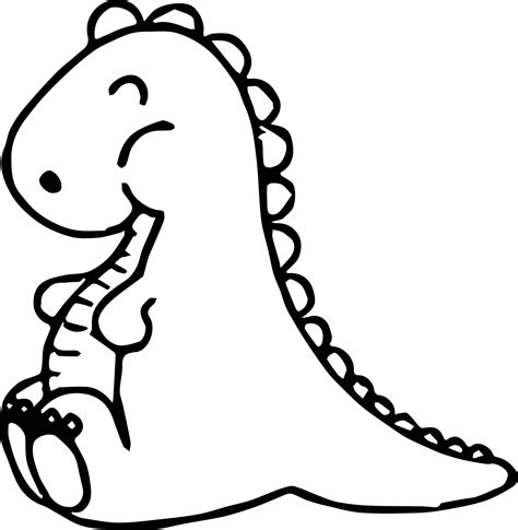 cute baby dinosaur coloring page background