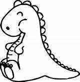 Dinosaur Coloring Pages Baby Cute Drawing Skeleton Color Printable Print Pencil Clipartmag Getcolorings Colorings Getdrawings sketch template