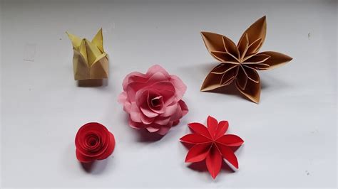 Cara Buat Bunga Dari Origami Mudah~tutor Buat Bunga Dari Kertas Origami