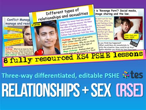 relationships and sex education ks4 pshe teaching resources