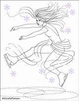 Coloring Pages Nicole Scating Skating Figure sketch template