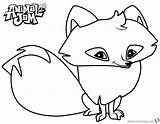 Jam Animal Coloring Pages Arctic Fox Wolf Template sketch template