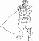 Ganon Ganondorf sketch template