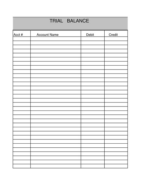 accounting trial balance worksheet template worksheetocom