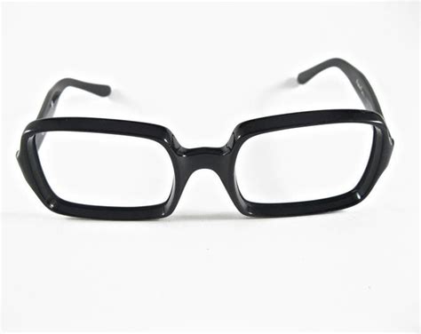 60s black horn rim eyeglass frames nos new old stock