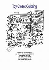 Closet Coloring Worksheet Toy Toys Worksheets Preview sketch template