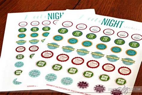 free printable date night stickers