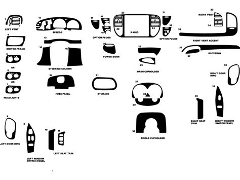 ford  interior parts diagram