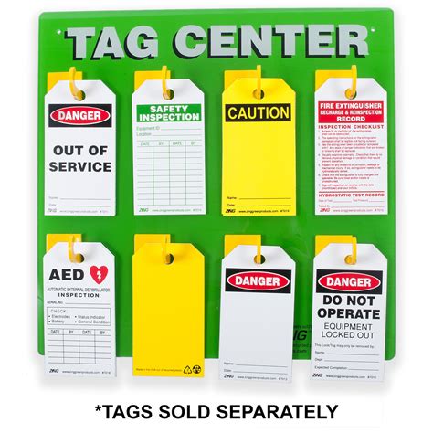 tag center  hook lockouttagout zing green products