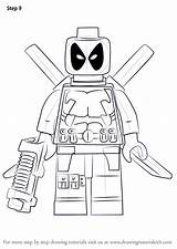 Lego Deadpool sketch template