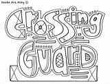 School Coloring Guard Pages Classroomdoodles Crossing Community People Doodles sketch template