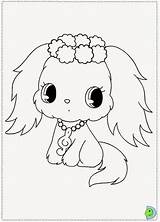 Coloring Pages Pets Jewelpet Dinokids Terrific Close sketch template