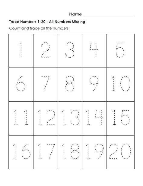 printable number tracing worksheets    hambre cero