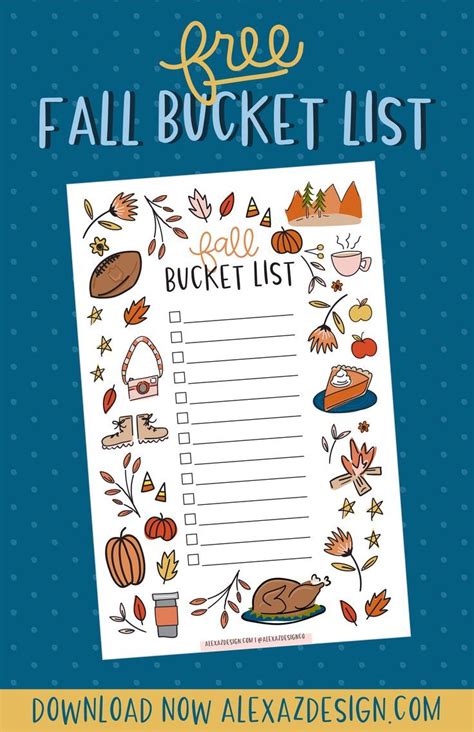 bucket list  fall   print  seconds perfect