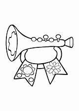 Coloring Trumpet Toy sketch template