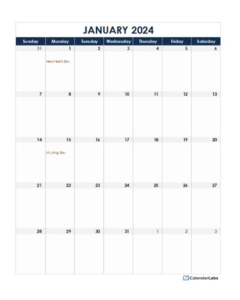 2024 printable calendar with large boxes free printable templates