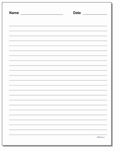 printable lined paper  inspirational handwriting paper writing