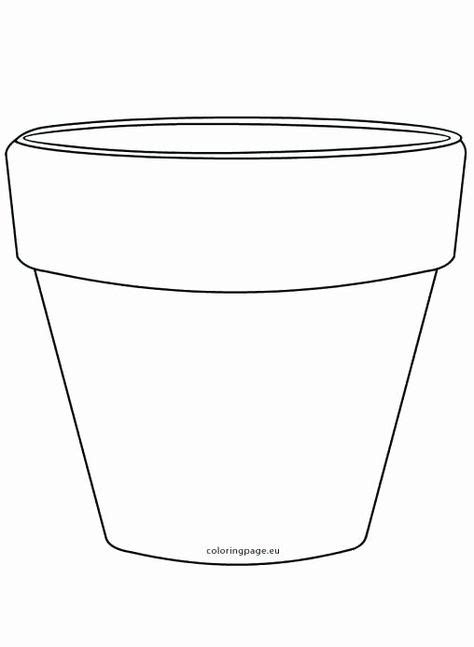 flower pot coloring page    images flower printable