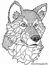 Adult Coloring Wolf Pages Quality High Mandala Printable Book Color Print sketch template