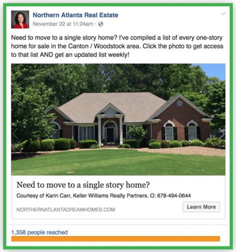 successful real estate facebook ads examples