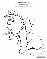 Dot Disney Dots Pages Printable Aristocats Disneyclips Link Pdf Coloring Moana sketch template
