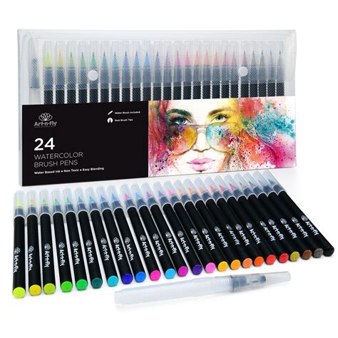 watercolor paint brush pens art  fly