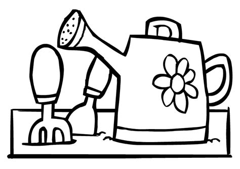 garden tools coloring pages coloring pages