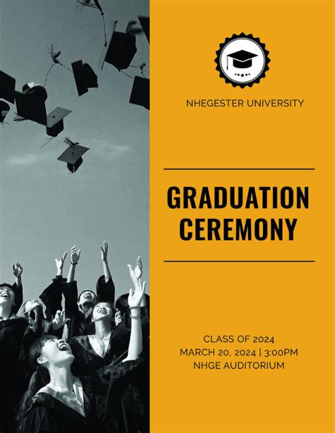 graduation programs template flyer template