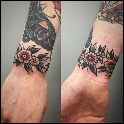Armband Tattoo Arm Cuff Tattoo Wrist Band Tattoo Flower Wrist