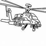Helicopter Apache Ah sketch template