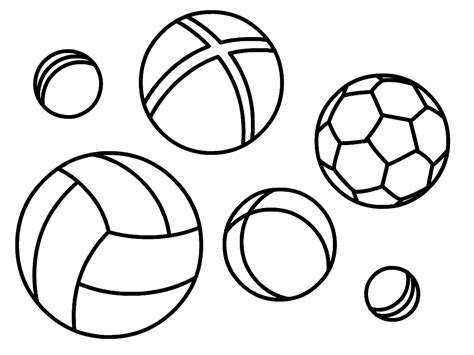 ball coloring pages  kids  print