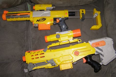 Nerf Gun Lot Longshot Recon Scopes And Clips