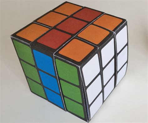 printable easy paper rubiks cube diy template