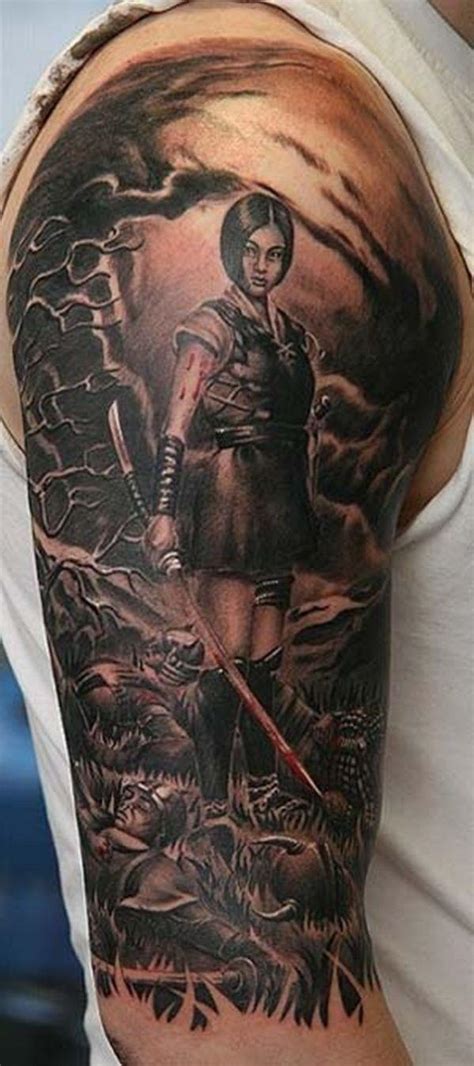 fighting warrior tattoos art  design