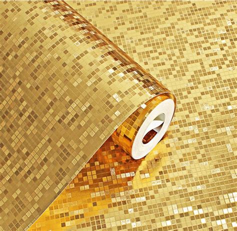 cm  cm mozaiek luxe glitter behang muur shiny goudfolie behang zilver plafond thuis