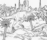 Jurassic Volcano Jurrasic Dinosaurs Dino Cretaceous Unduh Reptile Discover Coloringfree Giganotosaurus Coloringhome sketch template