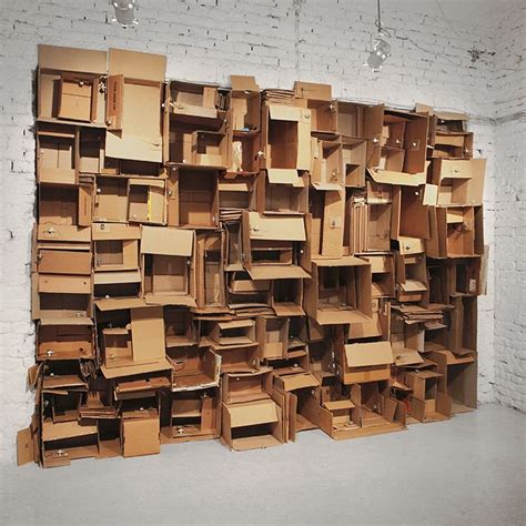 wall  cardboard cardboard sculpture cardboard art collaborative art