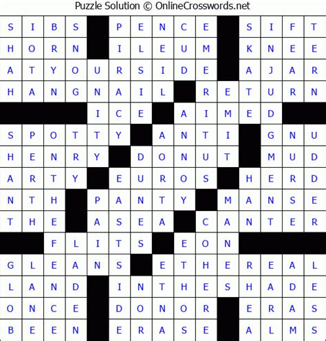 solution  crossword puzzle