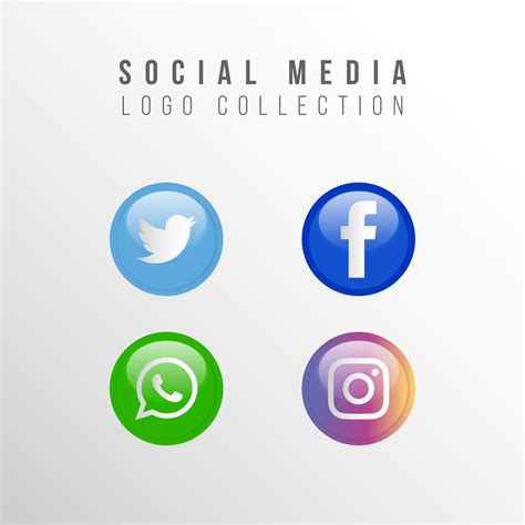 social media logo collection   vectors clipart graphics